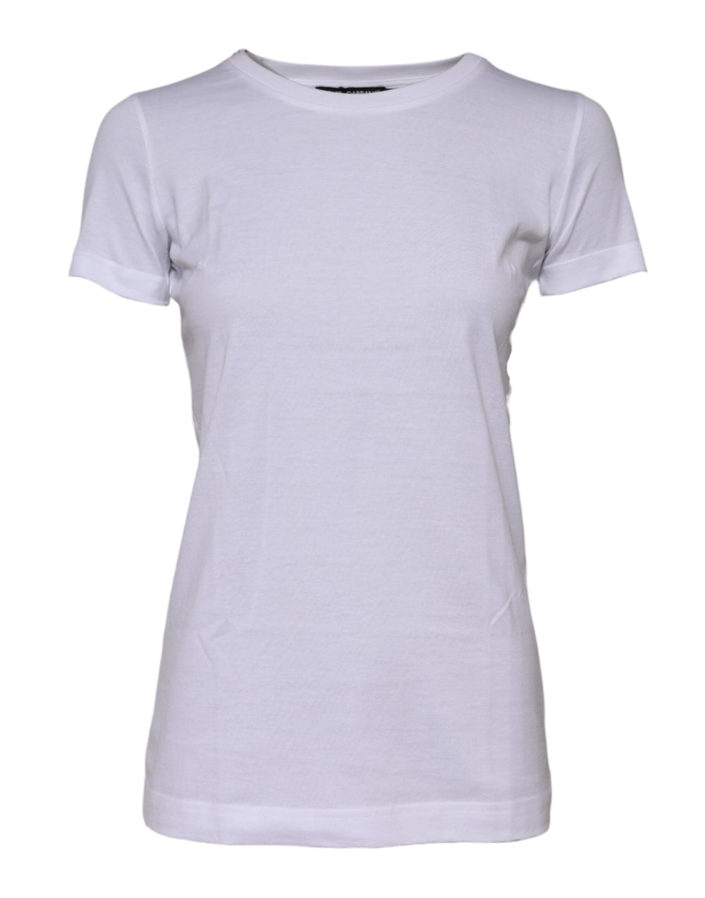 Dolce & Gabbana T-Shirts - White Cotton Crew Neck Short Sleeves T-shirt