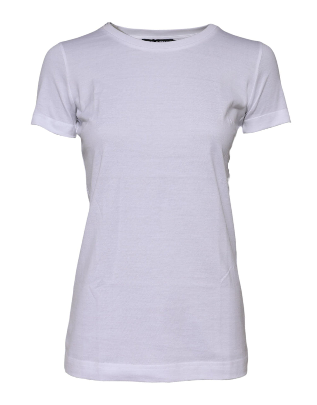 Dolce &amp; Gabbana T-Shirts - White Cotton Crew Neck Short Sleeves T-shirt