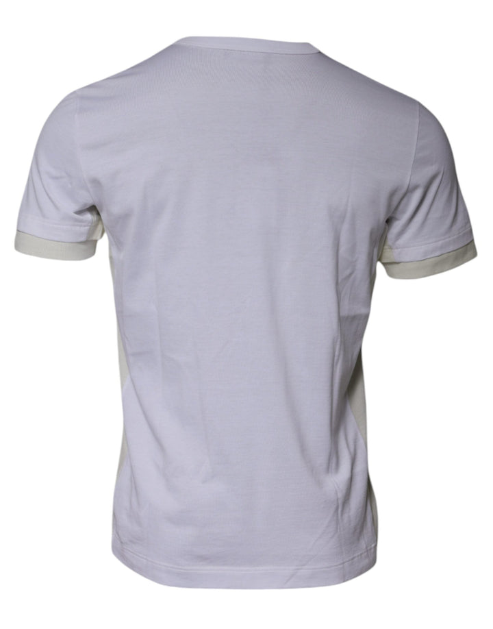 Dolce &amp; Gabbana White Cotton Crew Neck Short Sleeves T-shirt