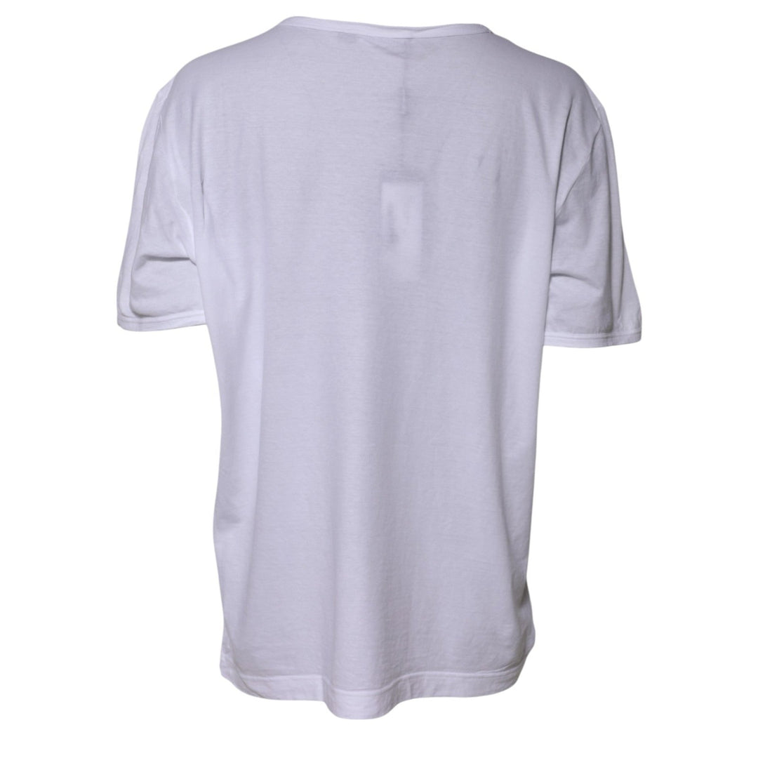Dolce &amp; Gabbana T-Shirts - White Cotton Crew Neck Short Sleeves T-shirt
