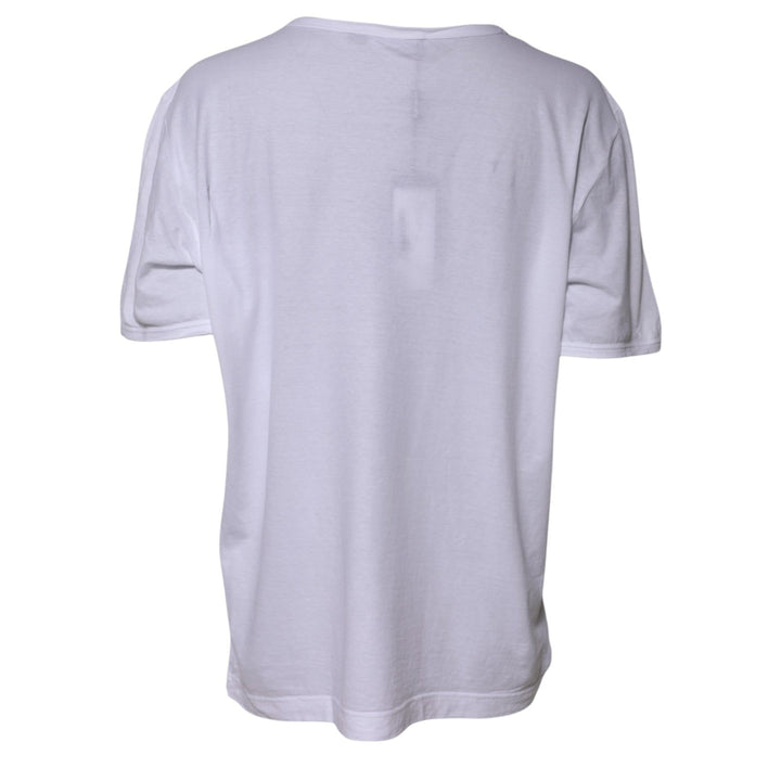 Dolce &amp; Gabbana T-Shirts - White Cotton Crew Neck Short Sleeves T-shirt