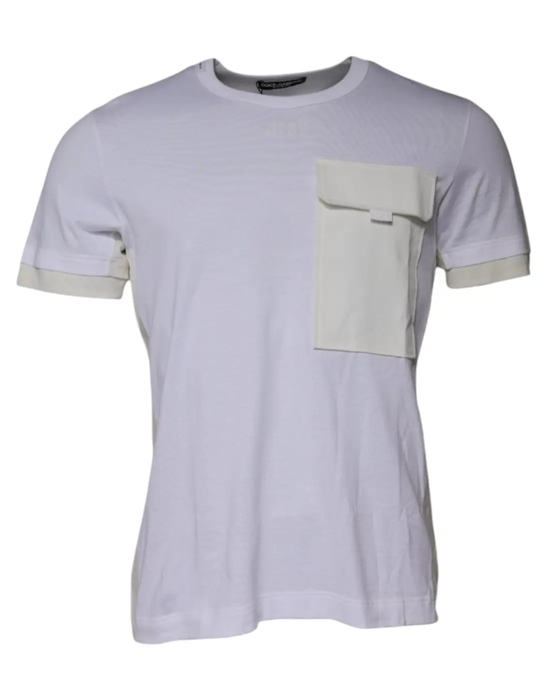 Dolce &amp; Gabbana White Cotton Crew Neck Short Sleeves T-shirt