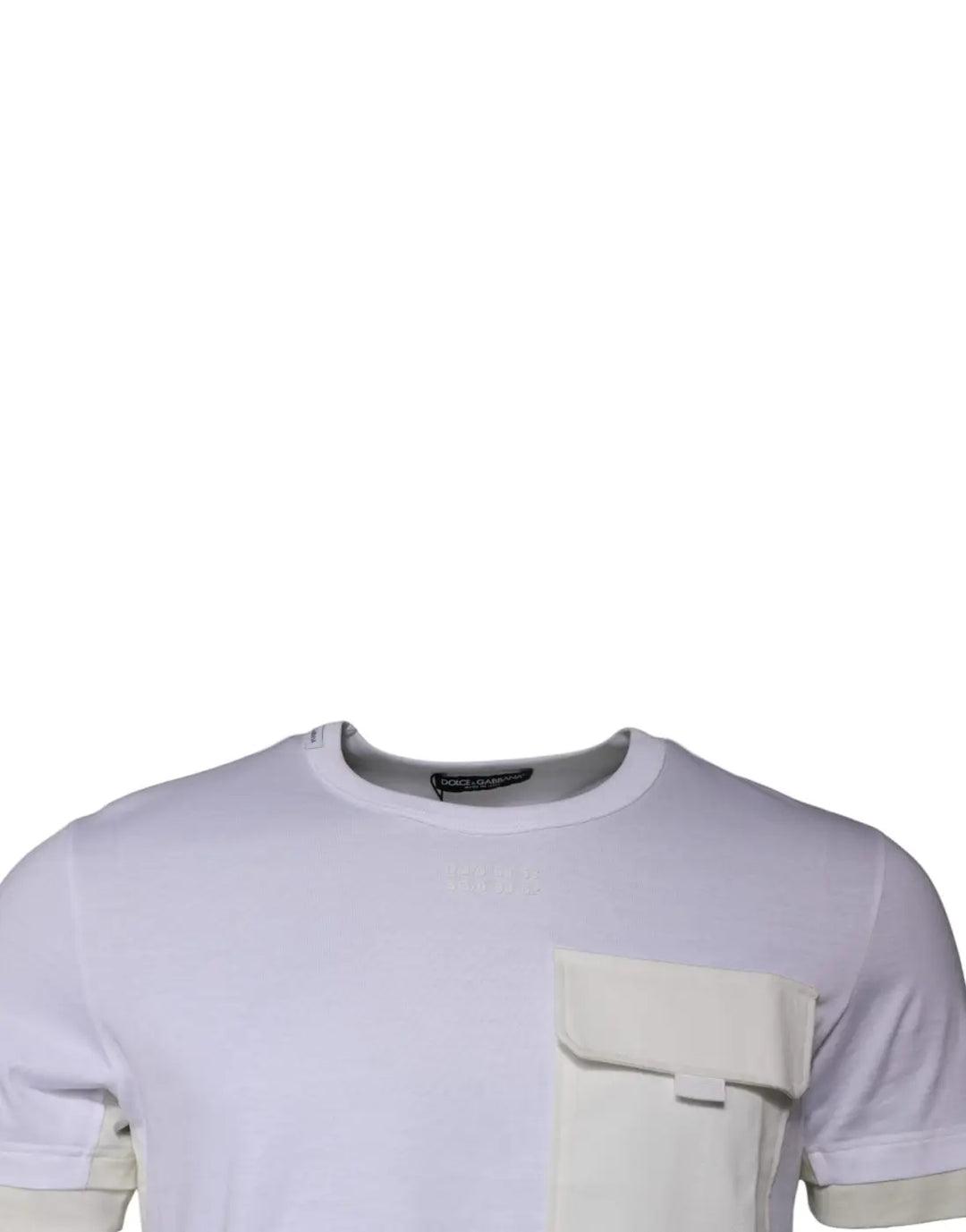 Dolce &amp; Gabbana White Cotton Crew Neck Short Sleeves T-shirt