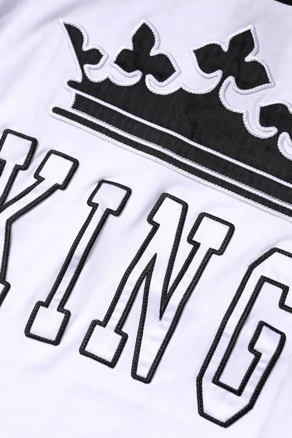 Dolce &amp; Gabbana White Cotton Crown King Embroidery T-shirt