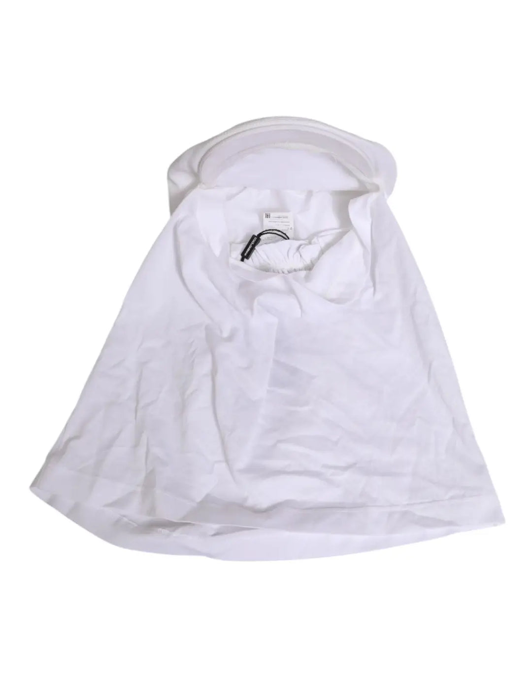 Dolce &amp; Gabbana White Cotton DG Logo Plaque Baseball Balaclava Hat