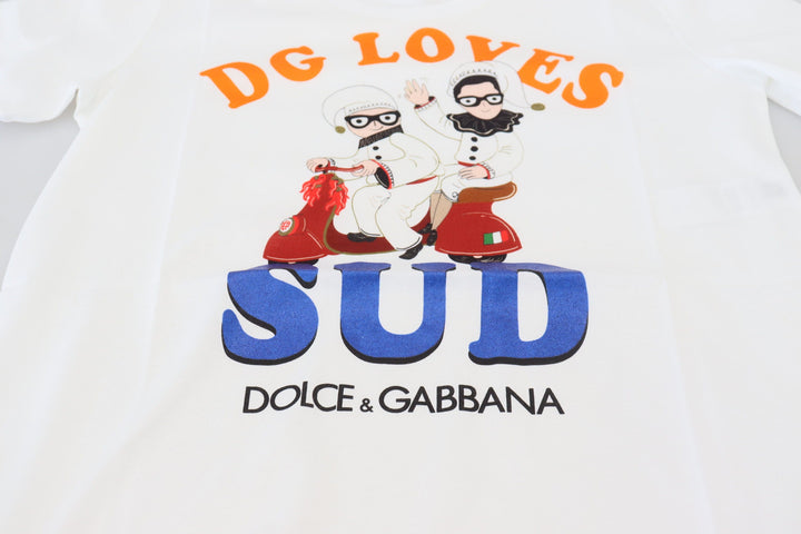 Dolce &amp; Gabbana - White Cotton DG Loves SUD T-shirt