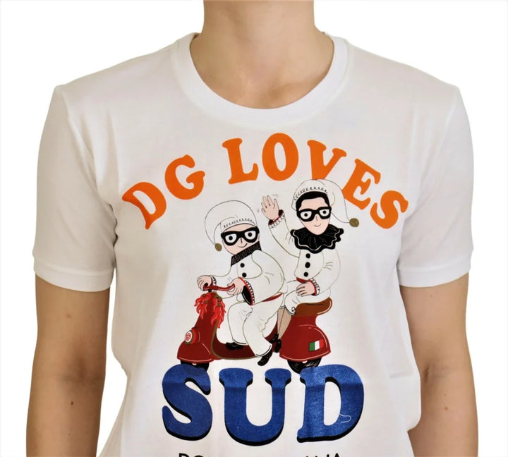 Dolce &amp; Gabbana White Cotton DG Loves SUD T-shirt