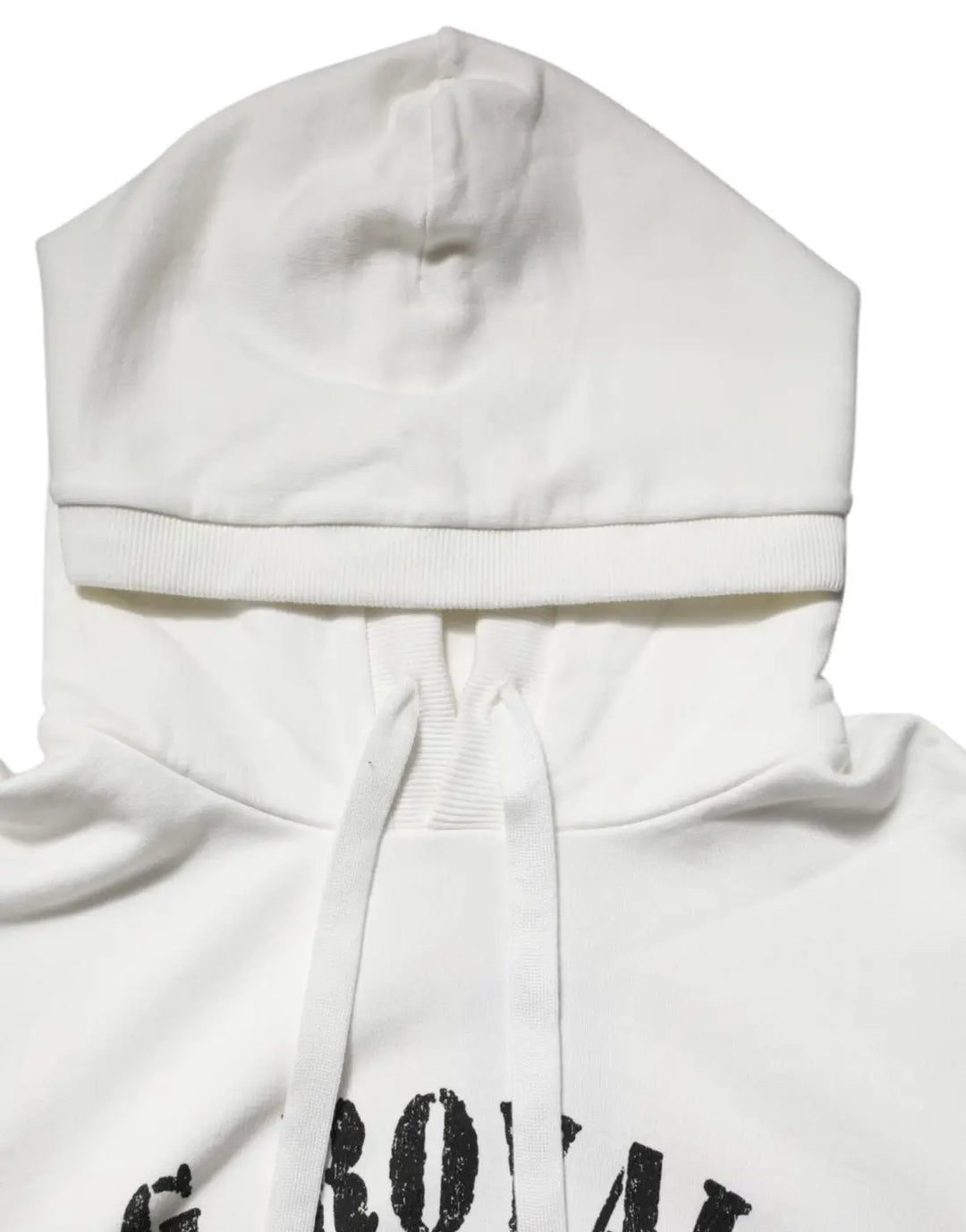 Dolce &amp; Gabbana White Cotton DG ROYAL Print Hooded Sweater