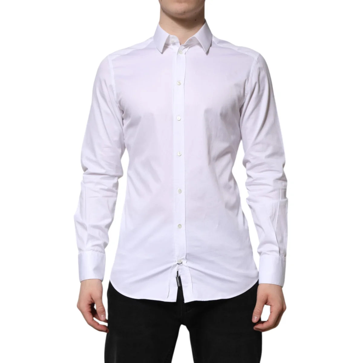 Dolce & Gabbana White Cotton Dress Shirt with Classic Elegance