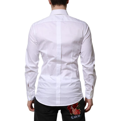 Dolce & Gabbana White Cotton Dress Shirt with Classic Elegance