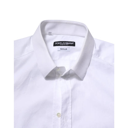 Dolce & Gabbana White Cotton Dress Shirt with Classic Elegance