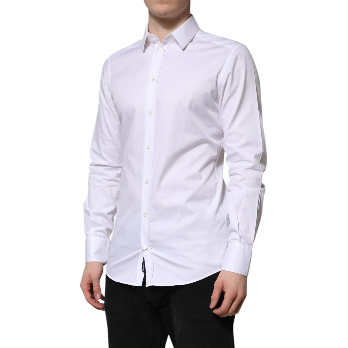Dolce & Gabbana White Cotton Dress Shirt with Classic Elegance