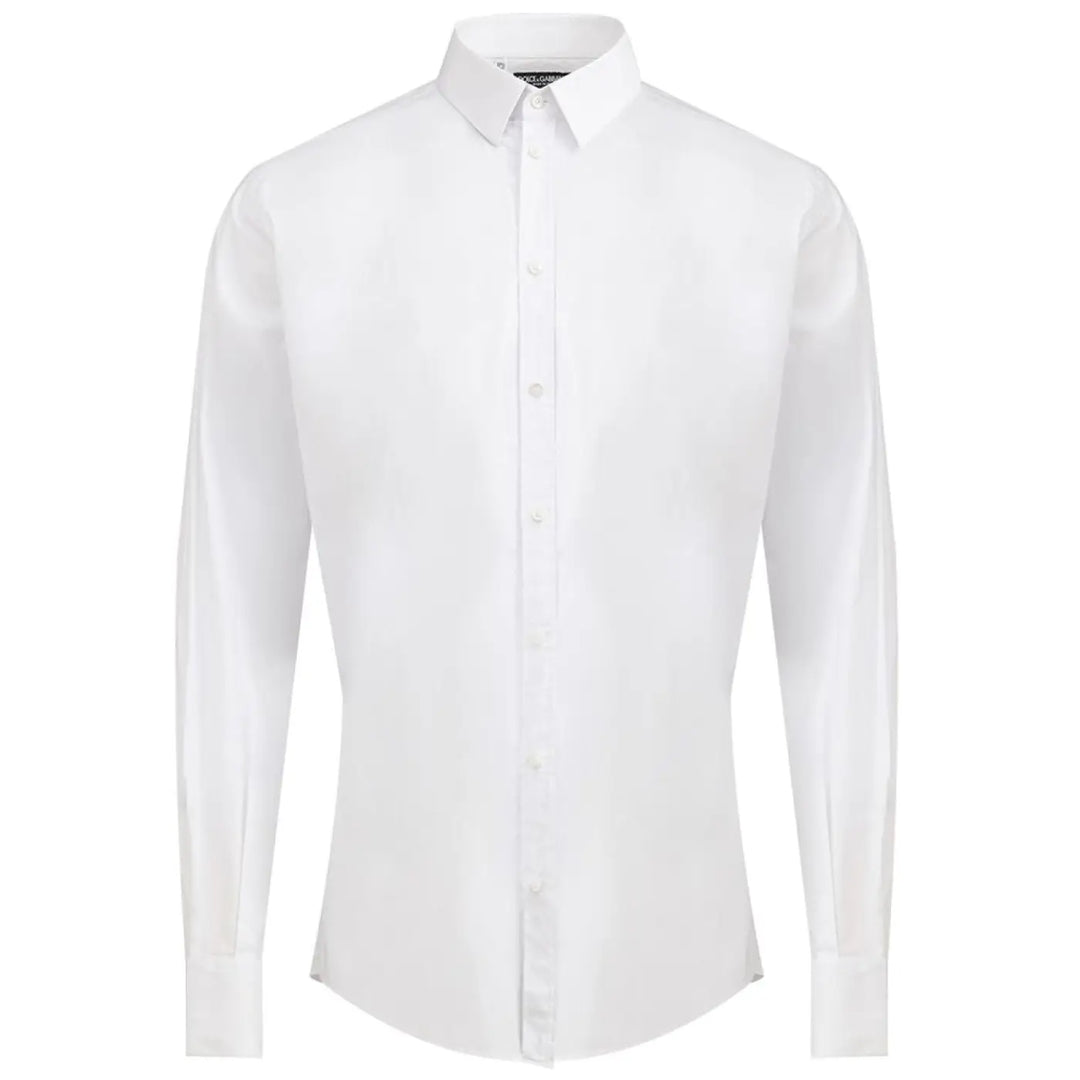 Dolce &amp; Gabbana White Cotton Dress Shirt