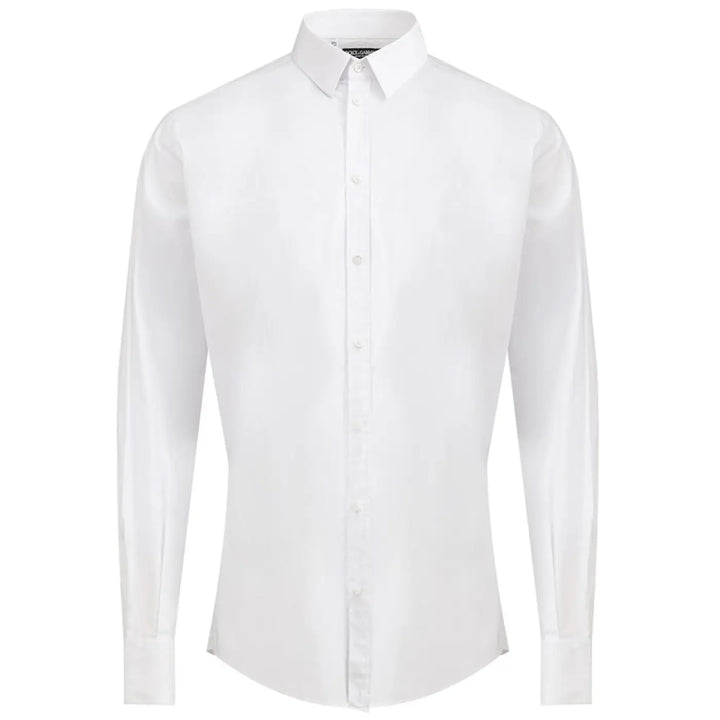 Dolce &amp; Gabbana White Cotton Dress Shirt