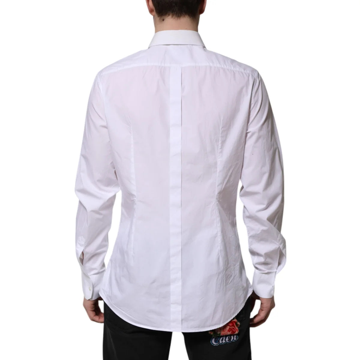 Dolce & Gabbana White Cotton Dress Shirt with Long Sleeves