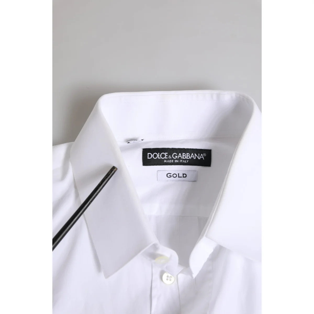 Dolce & Gabbana White Cotton Dress Shirt with Long Sleeves