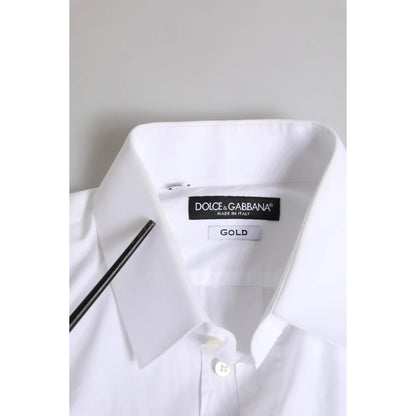Dolce & Gabbana White Cotton Dress Shirt with Long Sleeves