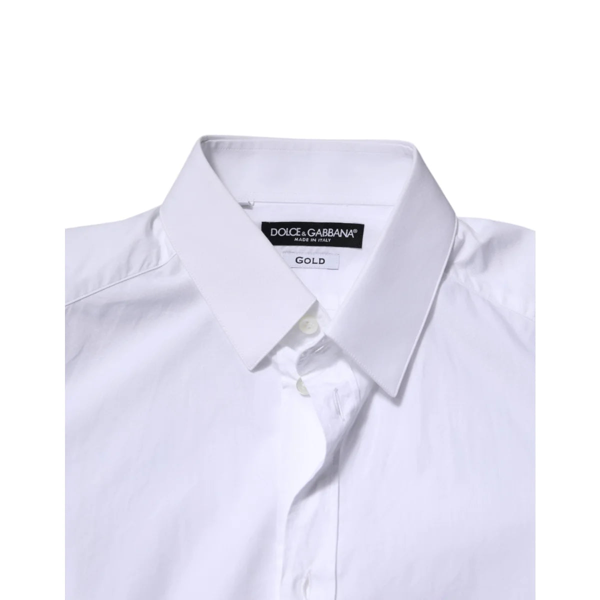 Dolce & Gabbana White Cotton Dress Shirt with Long Sleeves
