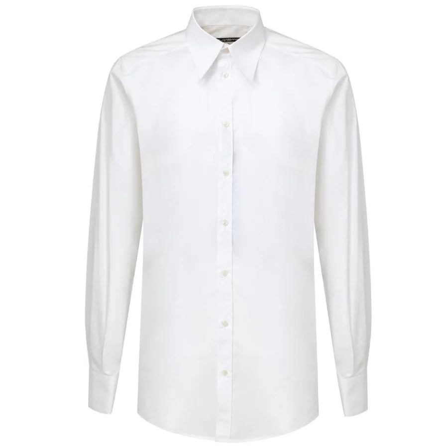 Dolce &amp; Gabbana White Cotton Dress Shirt