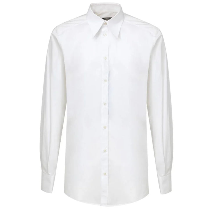 Dolce &amp; Gabbana White Cotton Dress Shirt