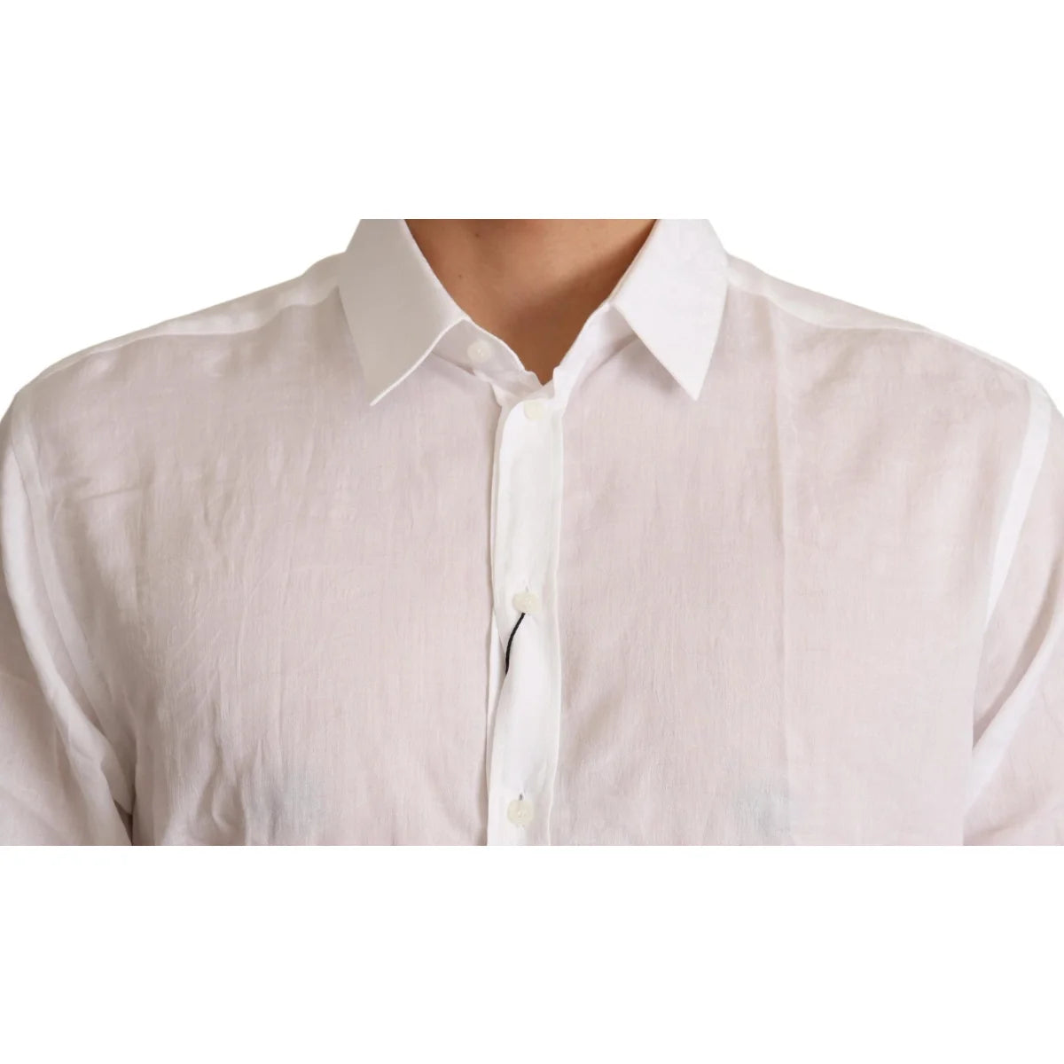 Dolce and Gabbana White Cotton Floral Pattern Shirt &