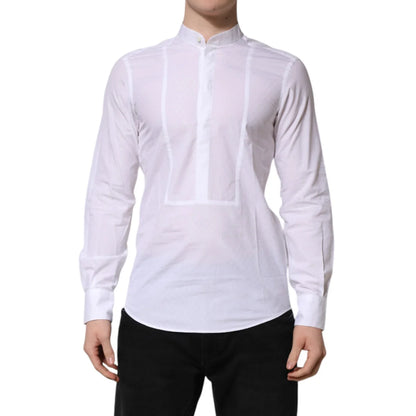 Dolce & Gabbana White Cotton Formal Shirt with Long Sleeves