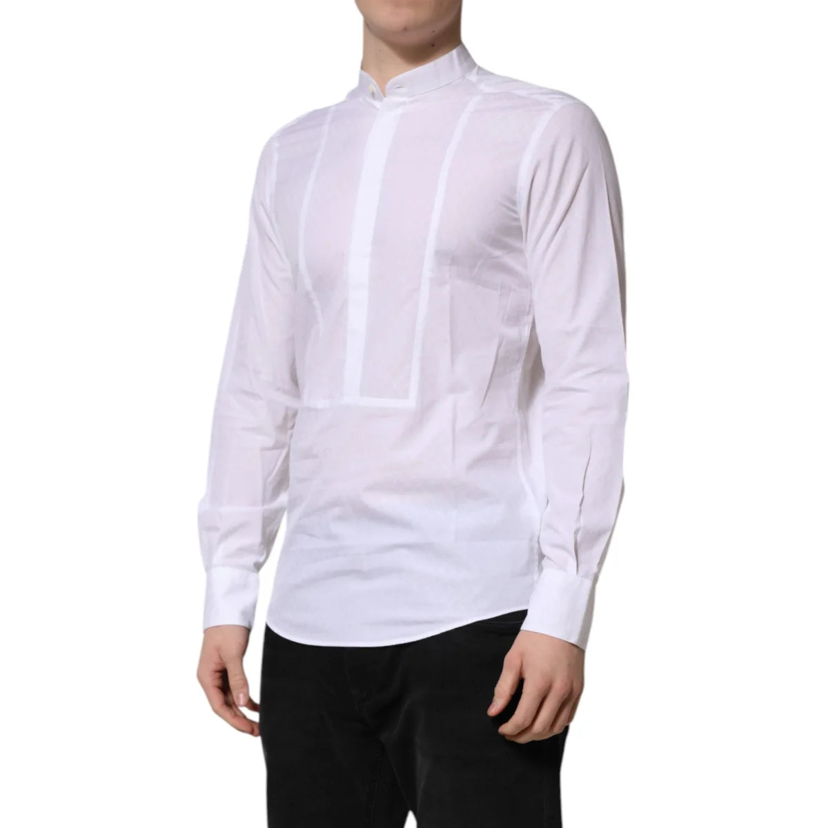 Dolce & Gabbana White Cotton Formal Shirt with Long Sleeves
