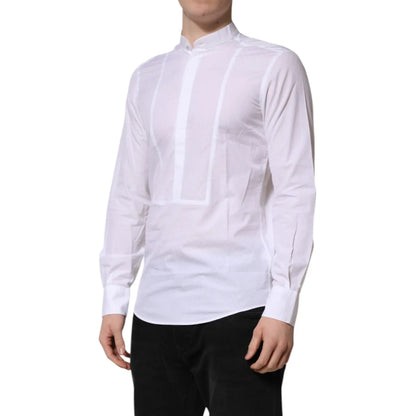 Dolce & Gabbana White Cotton Formal Shirt with Long Sleeves