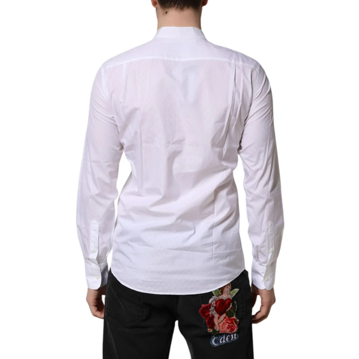 Dolce & Gabbana White Cotton Formal Shirt with Long Sleeves