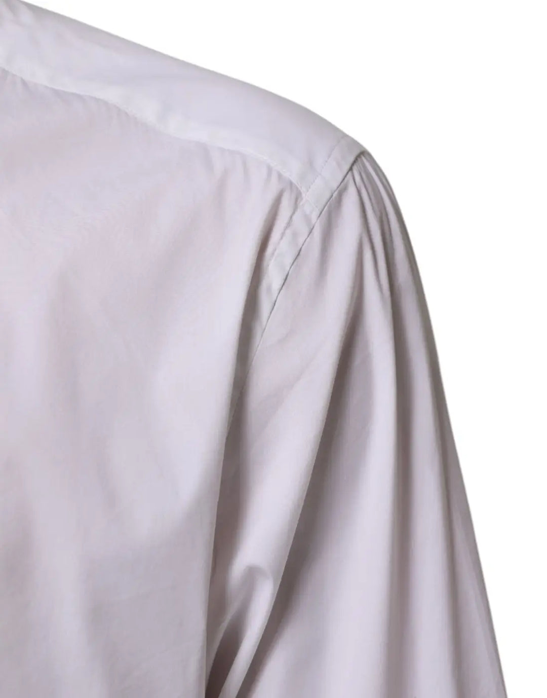 Dolce &amp; Gabbana White Cotton GOLD Long Sleeves Formal Shirt