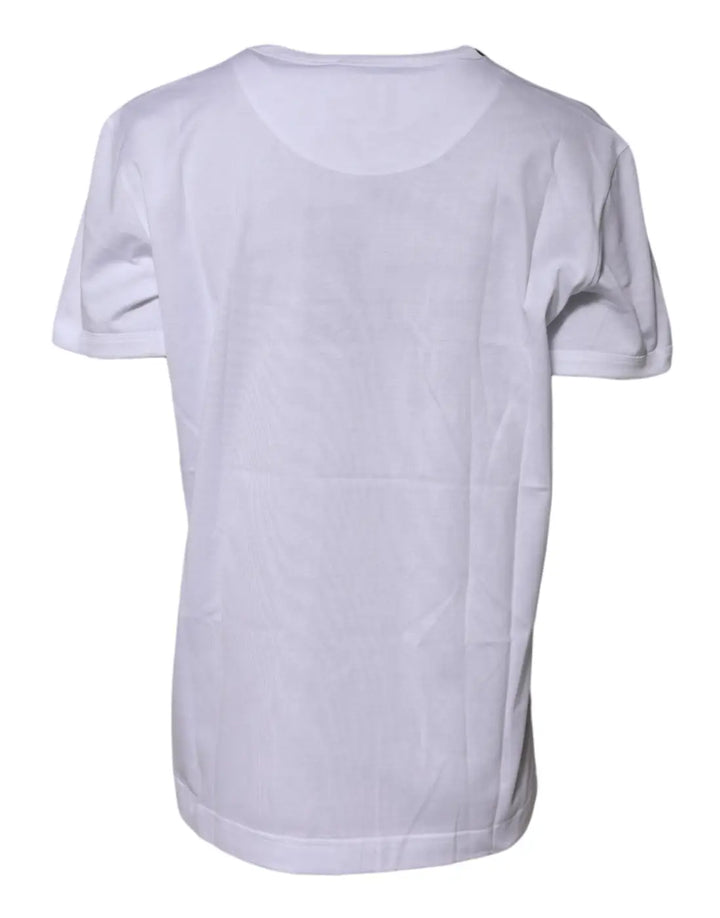 Dolce &amp; Gabbana White Cotton Goodluck 2022 Crew Neck T-shirt