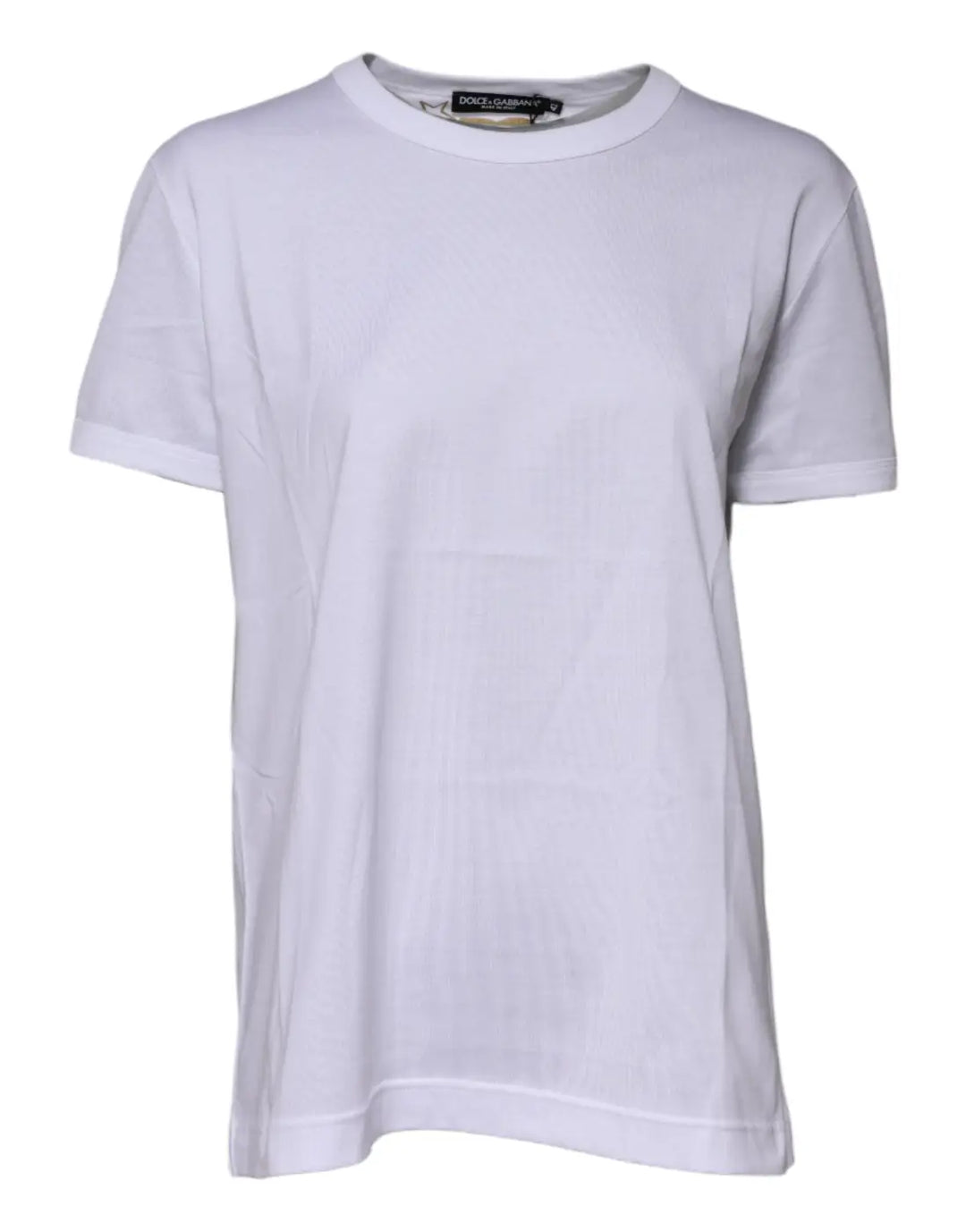 Dolce &amp; Gabbana White Cotton Goodluck 2022 Crew Neck T-shirt