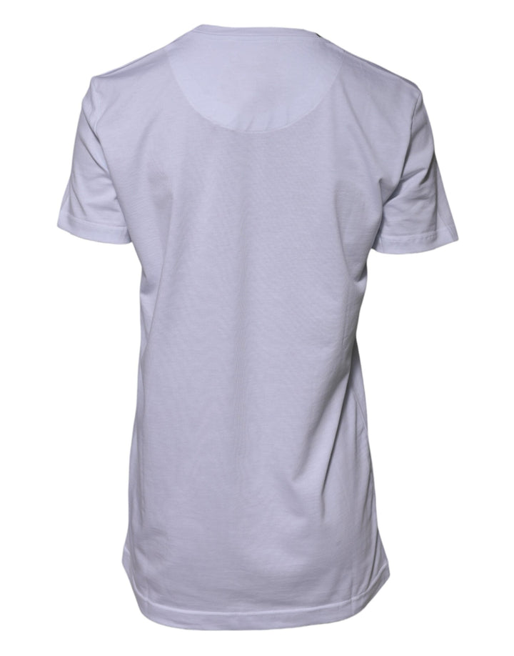 Dolce &amp; Gabbana T-Shirts - White Cotton Goodluck 2023 Crew Neck T-shirt