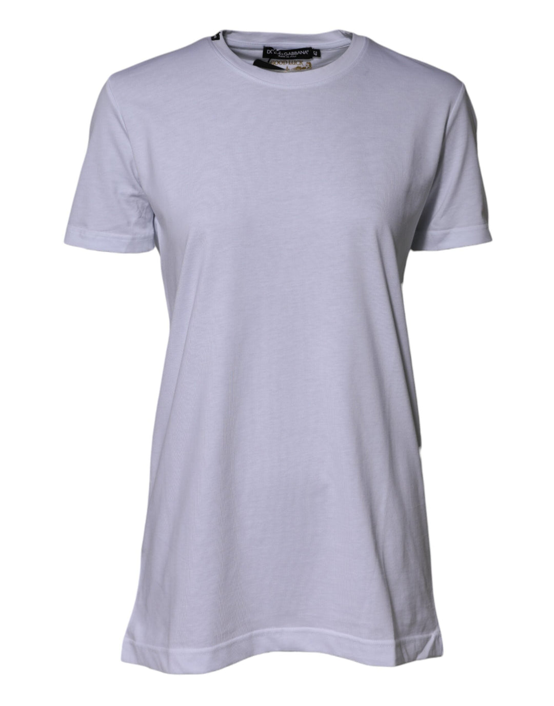 Dolce &amp; Gabbana T-Shirts - White Cotton Goodluck 2023 Crew Neck T-shirt