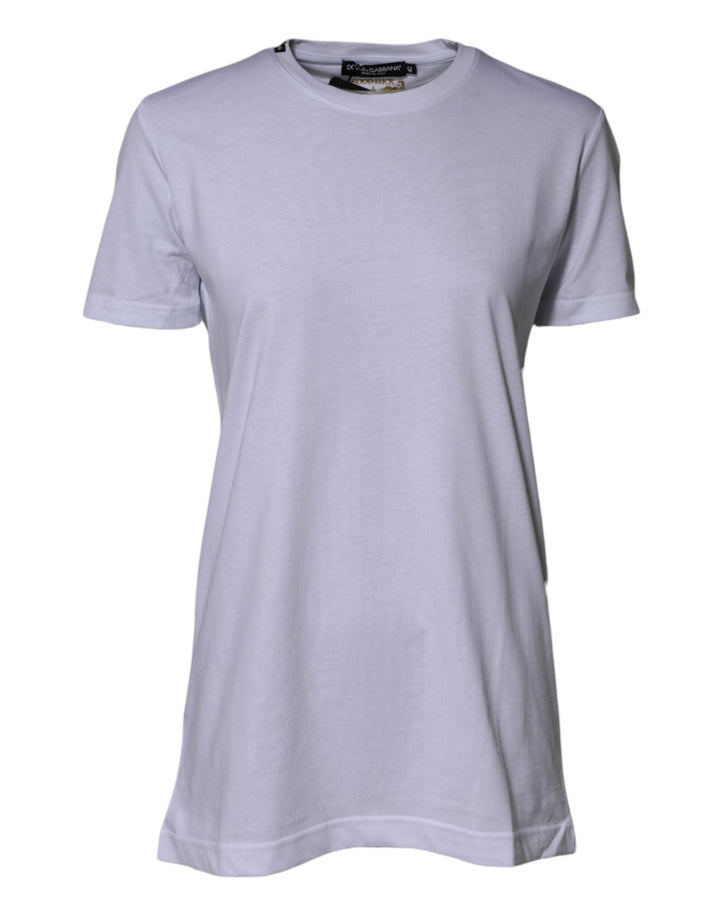 Dolce &amp; Gabbana T-Shirts - White Cotton Goodluck 2023 Crew Neck T-shirt
