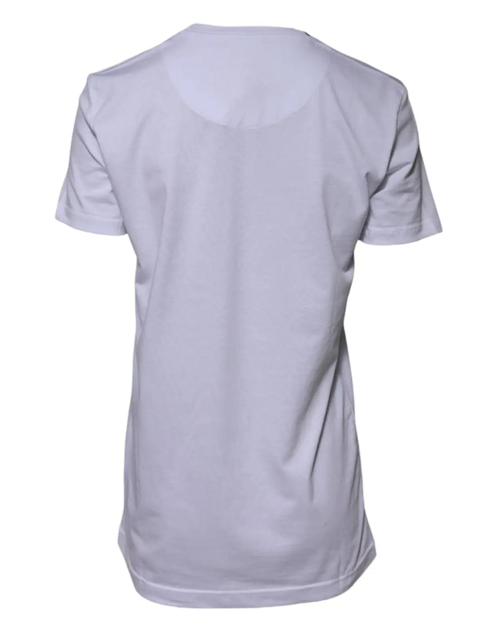 Dolce &amp; Gabbana White Cotton Goodluck 2023 Crew Neck T-shirt