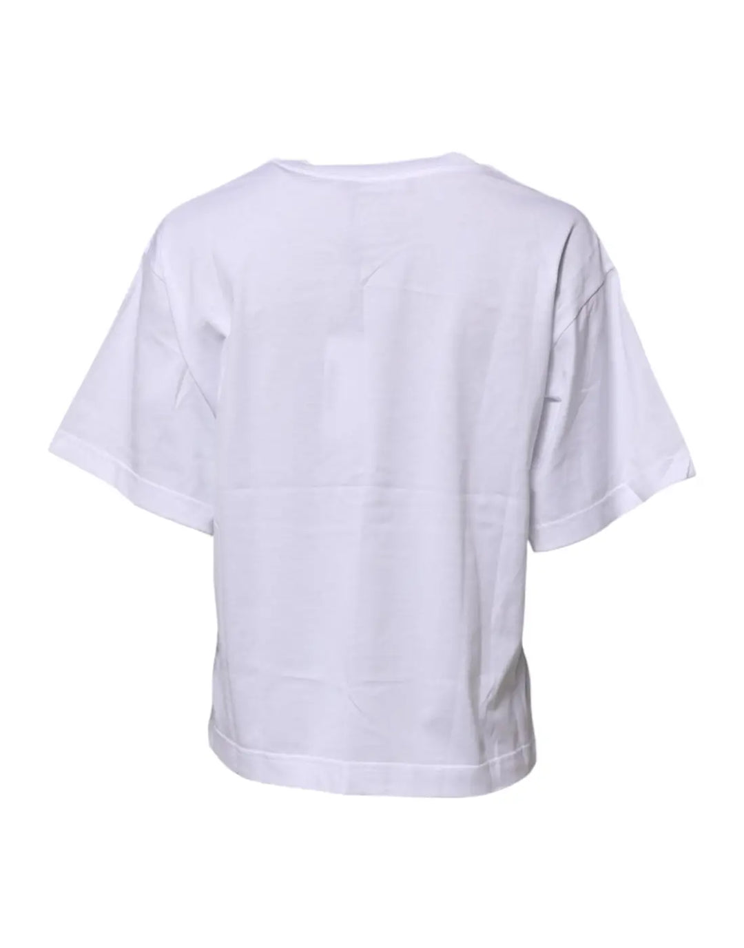 Dolce &amp; Gabbana White Cotton Graphic Print Crew Neck T-shirt