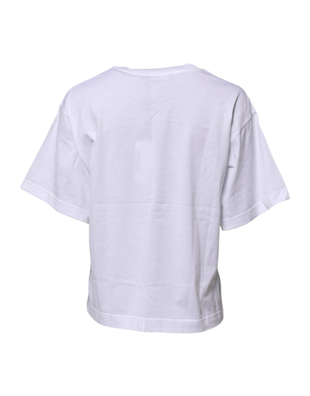 Dolce &amp; Gabbana - White Cotton Graphic Print Crew Neck T-shirt