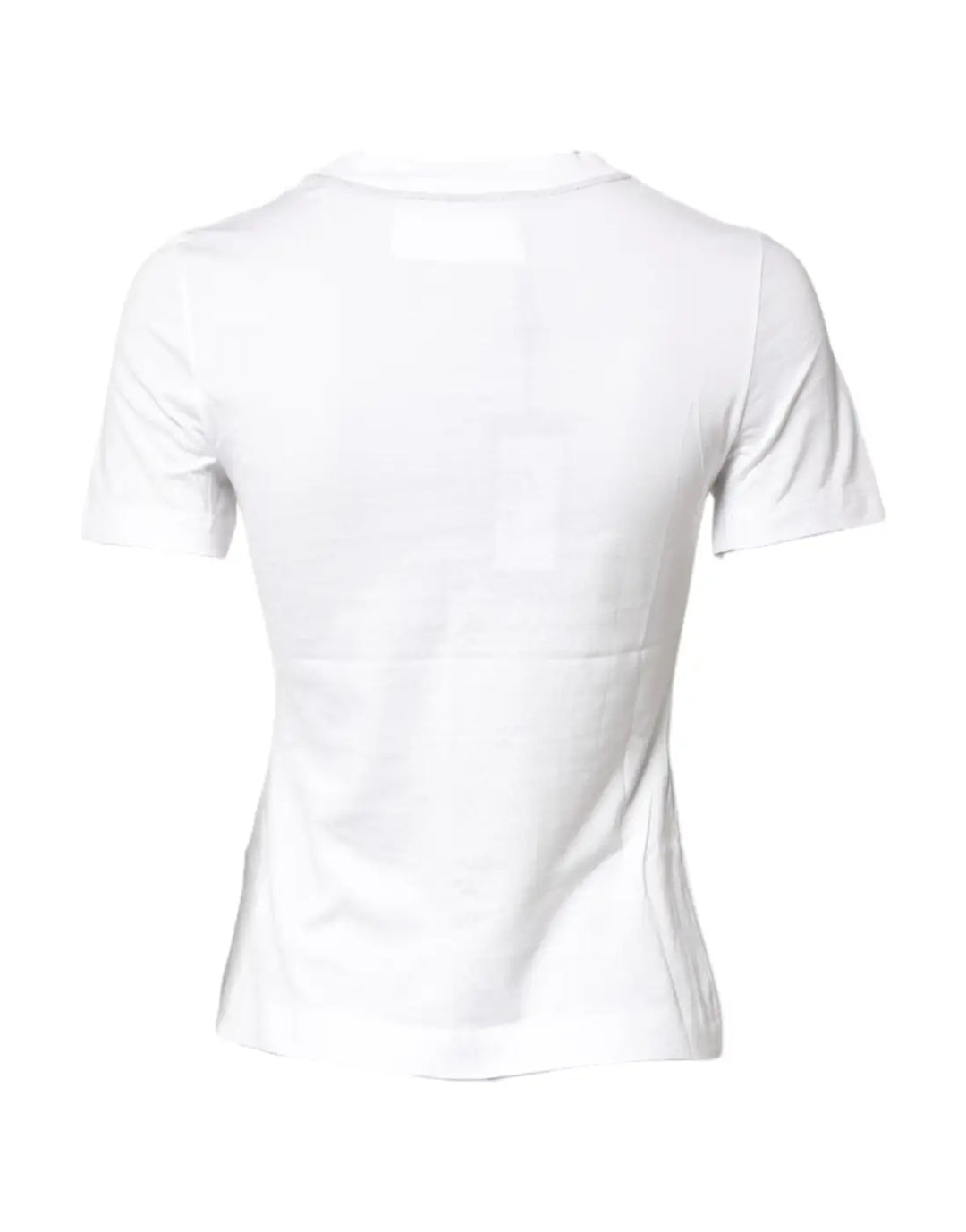Dolce &amp; Gabbana White Cotton Graphic Print Crew Neck T-shirt
