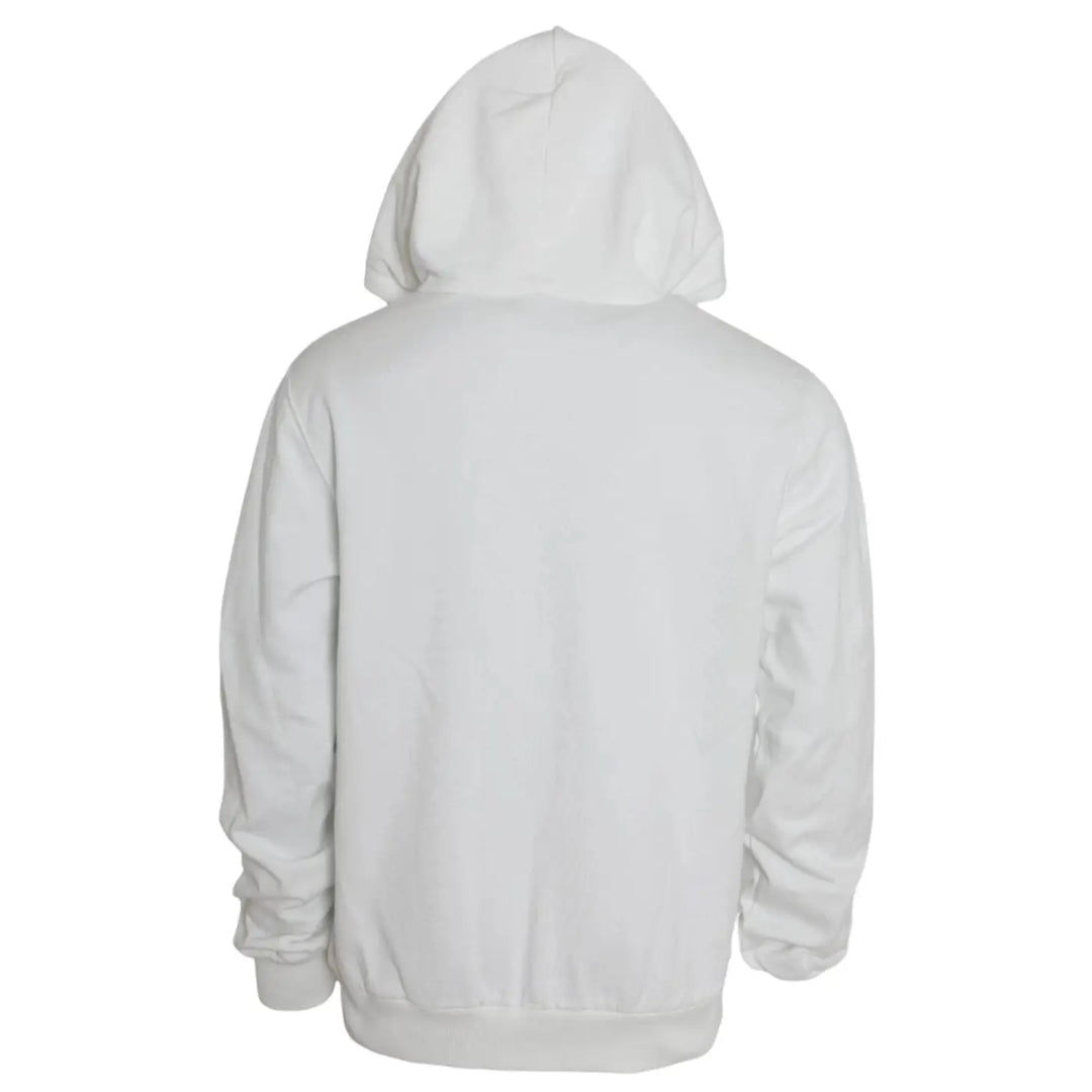 Dolce &amp; Gabbana White Cotton Hooded Pullover Sweatshirt Men