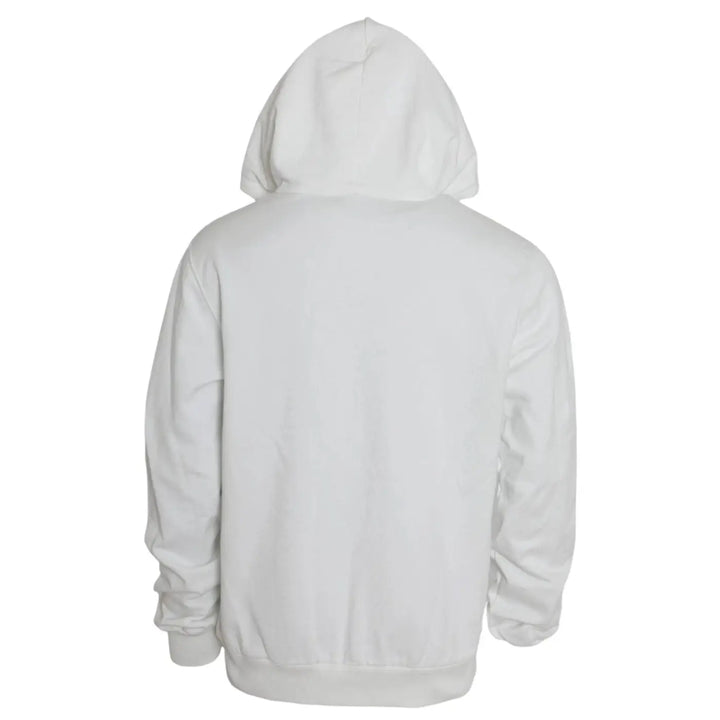 Dolce &amp; Gabbana White Cotton Hooded Pullover Sweatshirt Men