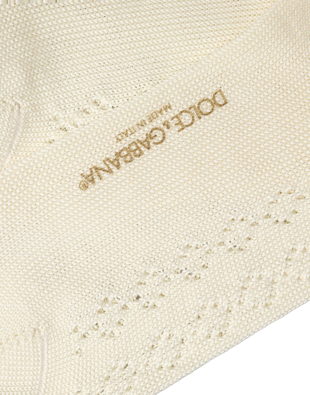 Dolce &amp; Gabbana off White Cotton Knit Mid Calf Accessory Socks