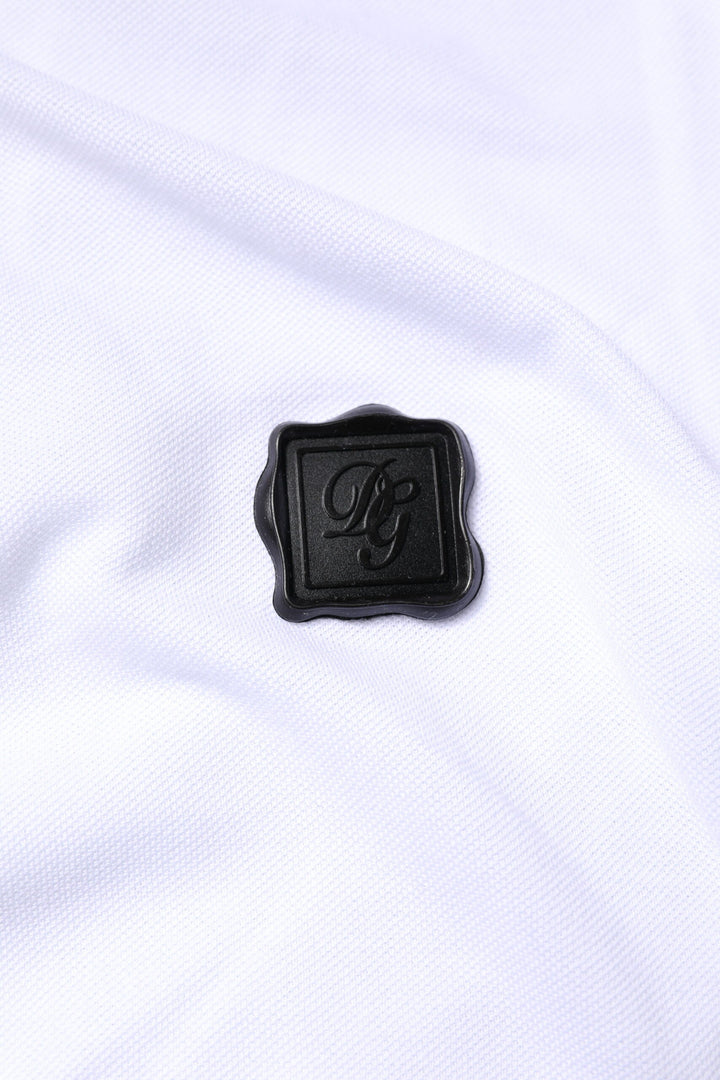 Dolce &amp; Gabbana White Cotton Logo Collared Polo T-shirt