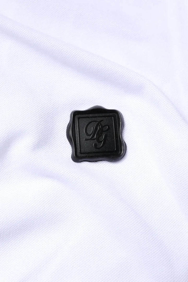 Dolce &amp; Gabbana White Cotton Logo Collared Polo T-shirt