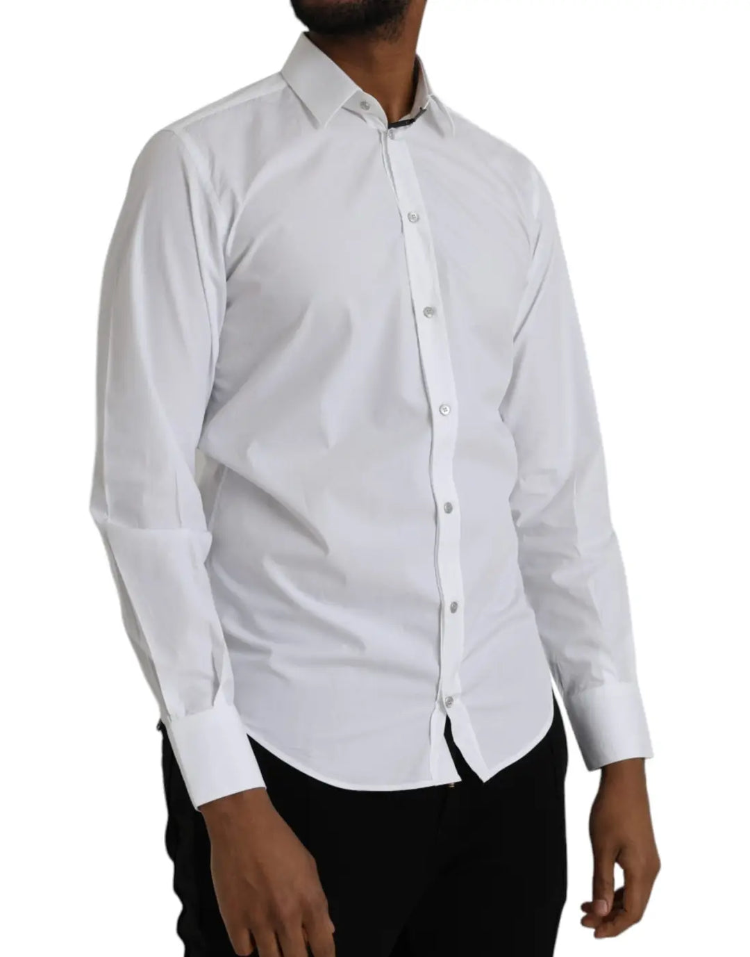 Dolce &amp; Gabbana White Cotton Long Sleeve Dress MARTINI Shirt