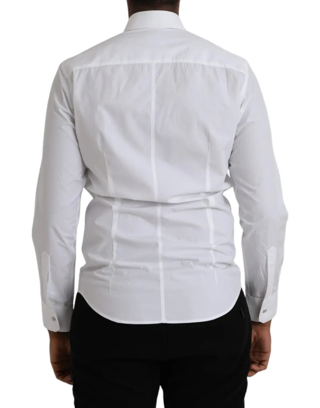 Dolce &amp; Gabbana White Cotton Long Sleeve Dress MARTINI Shirt