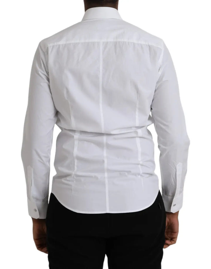 Dolce &amp; Gabbana White Cotton Long Sleeve Dress MARTINI Shirt
