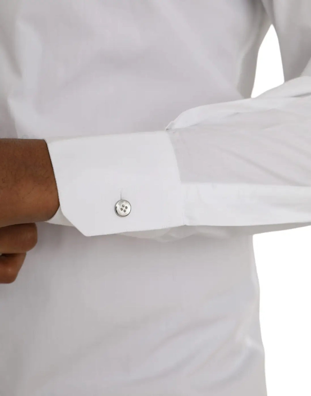 Dolce &amp; Gabbana White Cotton Long Sleeve Dress MARTINI Shirt
