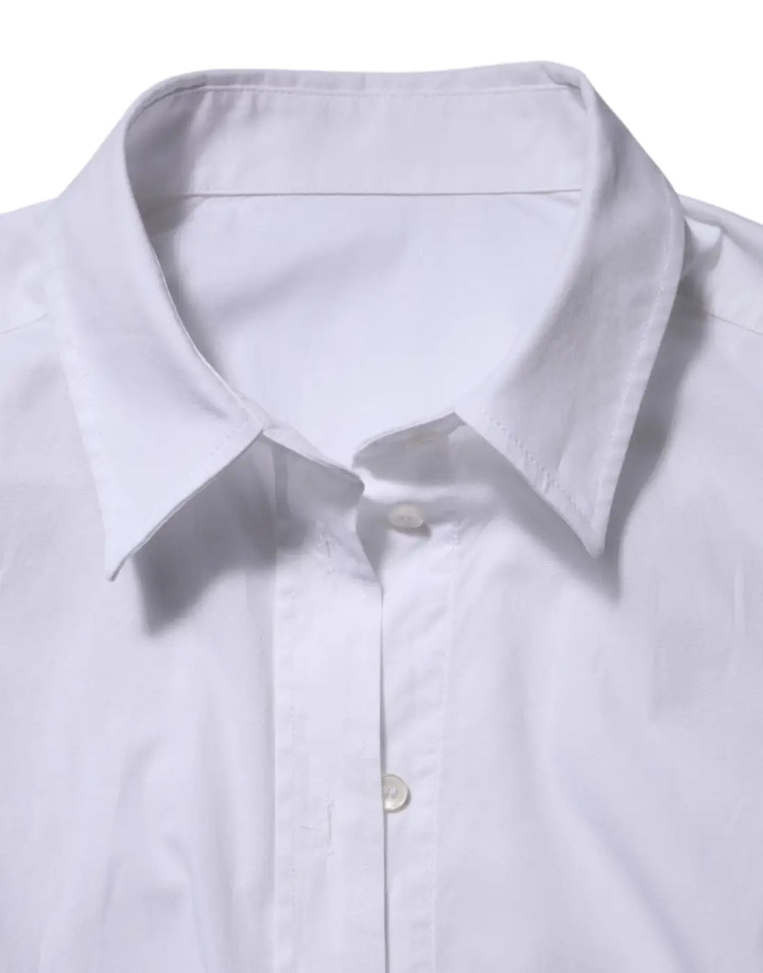Dolce &amp; Gabbana White Cotton Long Sleeves Collared Top Shirt