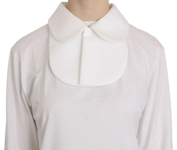 Dolce &amp; Gabbana Blouses - Women’s White Cotton Longsleeve Collared Blouse